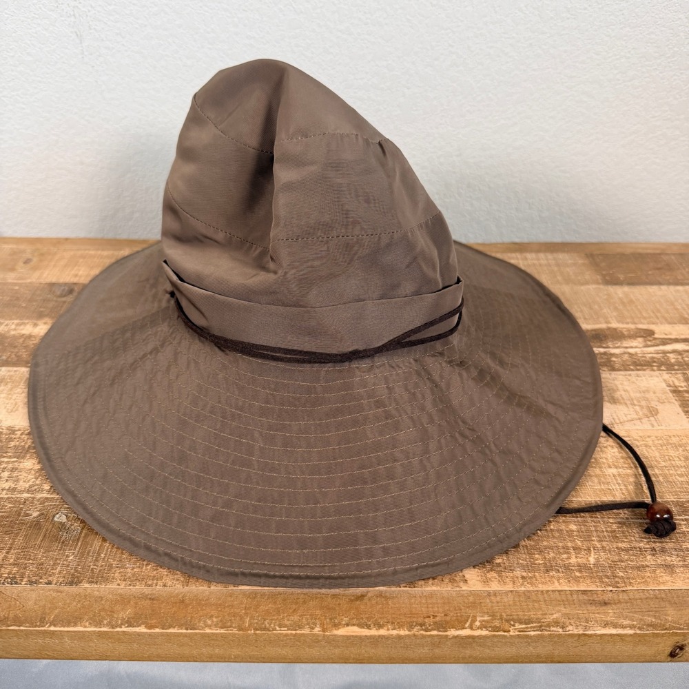 Pistil Sun Hat Womens OS Brown Wide Brim Adjustable Chin Strap Hiking Outdoor